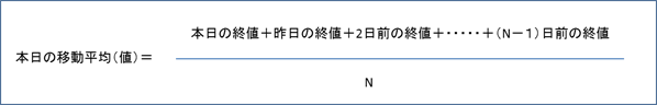 本日の移動平均（値）